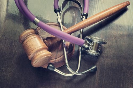 Gavel and a stethoscope